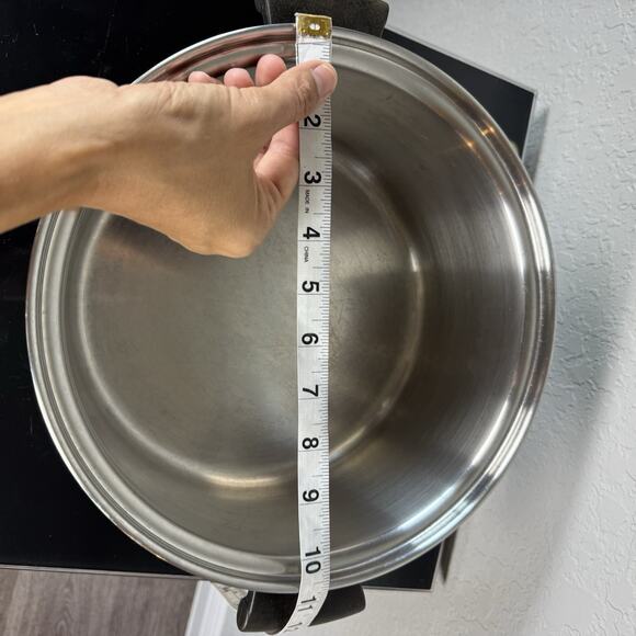 Amway Queen Stock Pot 5 Qt 18/8 Stainless Steel with Lid Multi-Ply Made in USA - Picture 9 of 9